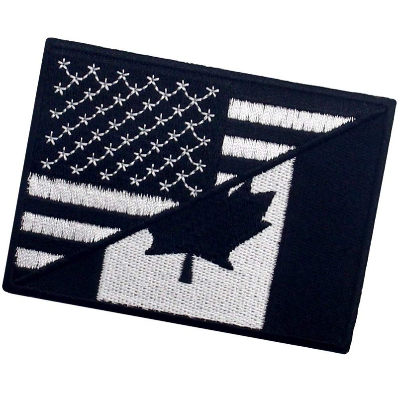 EmbTao USA American United State Canada Flag Patch Embroidered Applique