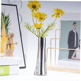 BIUDECO Stainless Steel Vase Metal Flower Pot Hydroponics Metal Vases Flower Arrangement Vase Tall Vase Gold Wedding Decor Flower Vase for Home Floor Flower Container 304 Stainless Steel