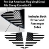 BOGAR TECH DESIGNS Precut Quarter Window American Flag Vinyl Decal