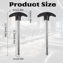 Maxqzin Weight Stack Pin Gym Pin Heavy Duty Replacement Pin Tensile 3/8 Inch Diameter 4.4 Inch Locking Space Suitable for Home Gym Strength Training Exercise Machine