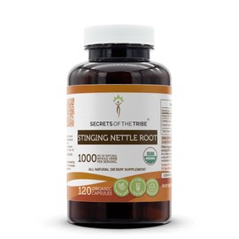 Secrets of the Tribe Stinging Nettle Root USDA Organic 120 Capsules | Made with Organic Vegetarian Capsules and Organic Stinging Nettle (Urtica Dioica) Dried Root (120 Capsules)