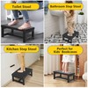 Step Stools for Adults Kids, Sturdy Wooden Stepping Stools with