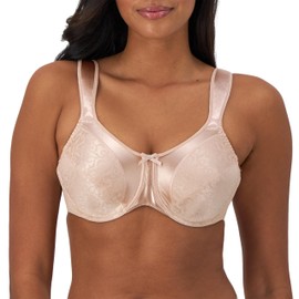 Bali Women's Satin Tracings Minimizer Underwire Bra, Rosewood, 38DDD
