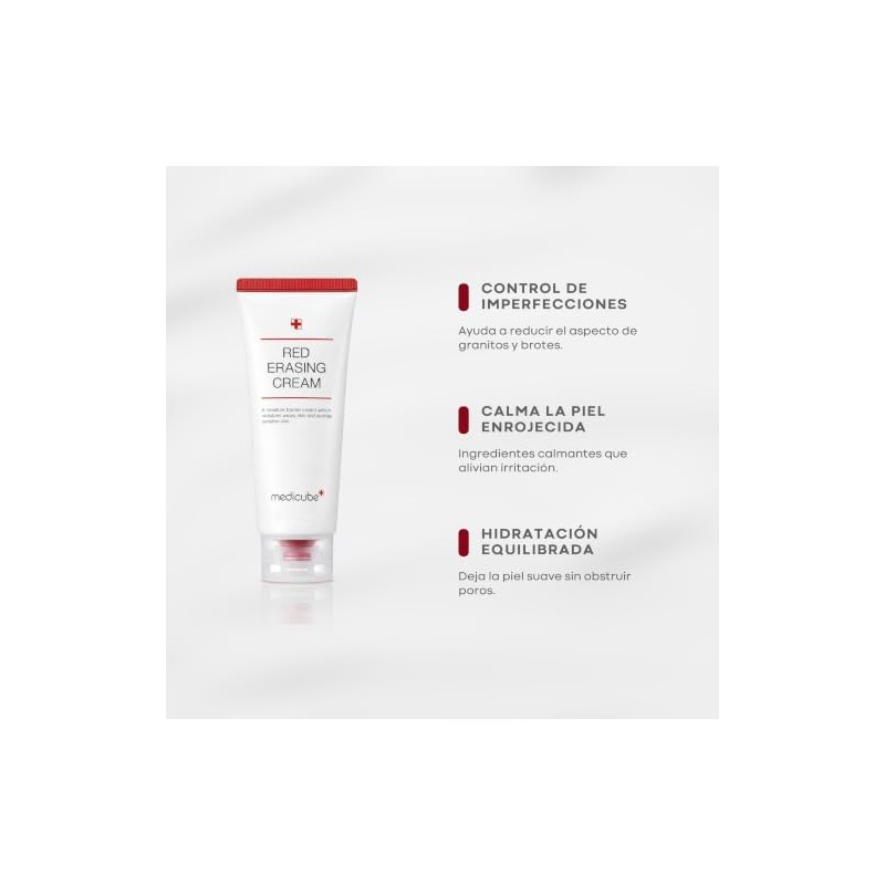 MEDICUBE Red Erasing Cream 2.0, Crema Facial Coreana con Niacinamida,