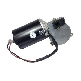 BEMONOC Garage Door Motor 30 Watts 24V DC Right Angle Reversible Electric Gear Motor with Double Flat Shaft 50 RPM High Torque for DIY Engine