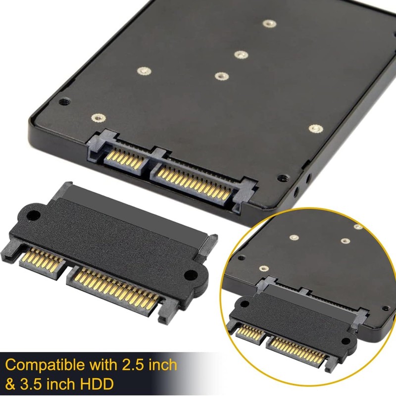 AYMBH High-Speed SATA 22 Pin (7+15) Male to Female Extension