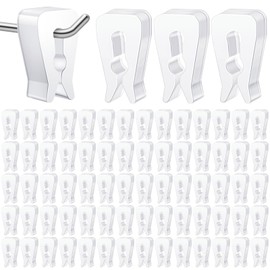 Foilswirl 100 Pack Inventory Control Clips Peg Hook Product Stoppers Fits 0.15" to 0.25" Diameter Plastic or Metal Hooks Product Display Control Pegboard Accessories Keep Merchandise
