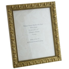 Giselle Hand Made Antique Gold Shabby Chic Ornate Vintage 10 x 8 inch Photo Frame. (254 x 203 mm)