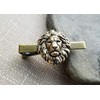 Handmade Oxidized Brass Lion Tie Clip