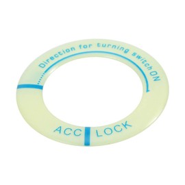 in The Dark Ignition Ring, Car Motorcycle Luminous Ignition Switch Key Ring Circle Cover Trim Universal Black Letter Car Interior and Exterior Decoration Modification (Green Light