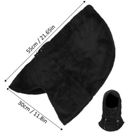 Jinlaili Balaclava Winter for Men Women Fleece Face Hood Windproof Ski Mask Double Thickness Motorcycle Masks Neck Warmer Winter Hats Warm for Bicycle Motorcycle Snowboard Outdoor Sports, black