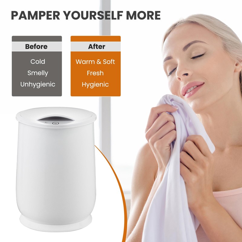 WELLHUT 21L Hot Towel Warmer Bucket, Bathroom Towel Warmers with