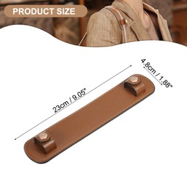 PATIKIL 9" x 2" Leather Shoulder Strap Pad, PU Leather Backpack Strap Pads Handbag Strap Protector Detachable Cushion Covers for Tote Bags Handbag Purse Crossbody, Brown
