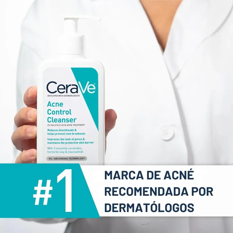 Jabon para la cara Cerave Cleanser Acné en Gel para