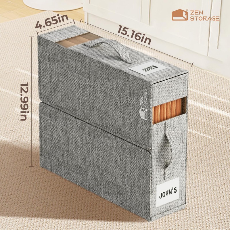 4Pack Sheet Organizers for Linen Closet - King/Queen Size Bedding