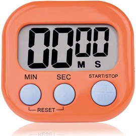 1 Pcs Kitchen Timer, Digital Classroom Timer, Stopwatch, Suitable for Kitchen, Study, Work, Exercise Training, Outdoor Activities (Orange)