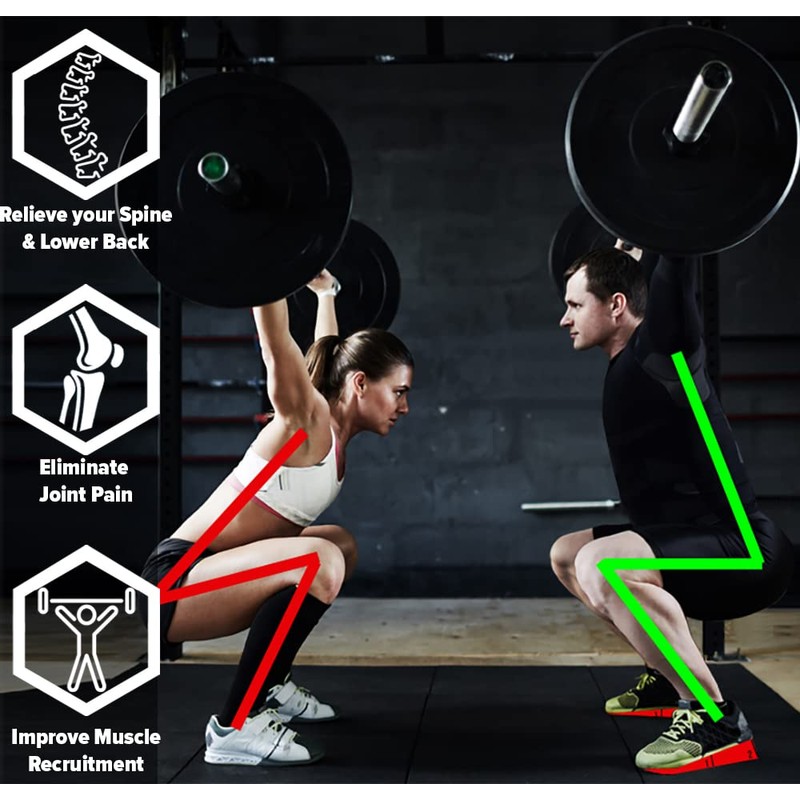 Squat Wedge (Pair) - Optimize Squatting Form and Improve Strength