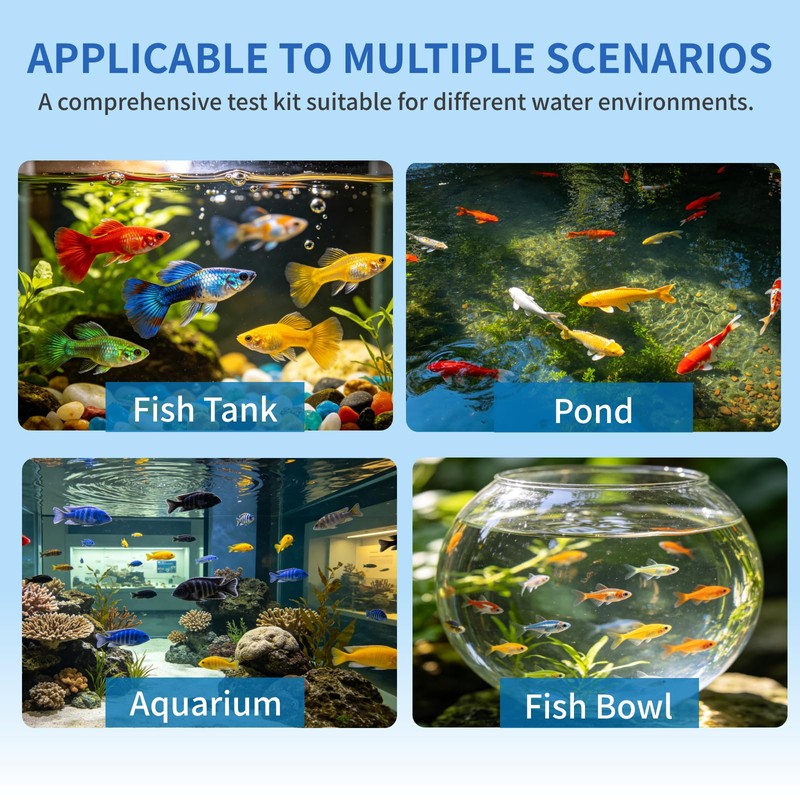 HYCHEK 12 in 1 Accurate Aquarium Test Kit, Fresh and