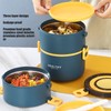 Thermal Lunch Box 2200ml Three Layer Detachable Compartment Design Portable
