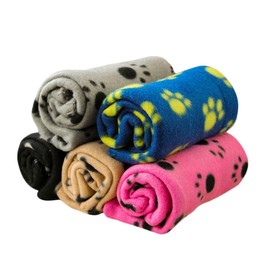ORFOFE 5pcs Soft Warm Pets Blanket Cozy Dog Cat Sleeping Mat Double-Sided Mixed Color for Autumn Winter Comfort