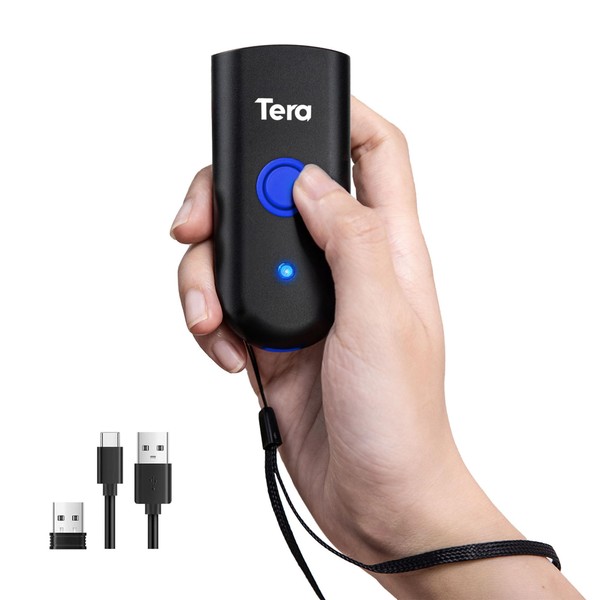 Tera Mini Barcode Scanner Bluetooth 1D Laser Bar Code Scanner
