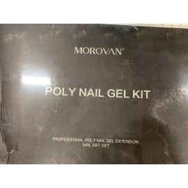 Morovan Poly Gel Kits - Clear Nail Gel with Nail Glitter, DIY Poly Gel Nail Kit