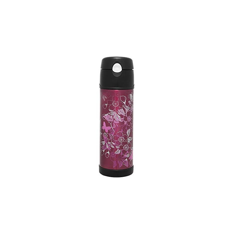 Thermos Stainless Steel Vacuum Insulated Hydration Bottle, 530 Milliliters, Floral