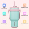BJPKPK 30 OZ Insulated Travel Tumbler with Handle and Straw,