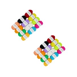 SHINEOFI 2sets 12pcs Handmade Yarn for Creative DIY Knitting Soft Durable Four Strand Yarn for Crafts for Scarves Hats and Family Projects 12pcs*2