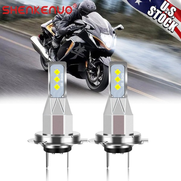 SHENKENUO For Honda CBR600RR 2003-2019 - 2x H7 LED Headlight