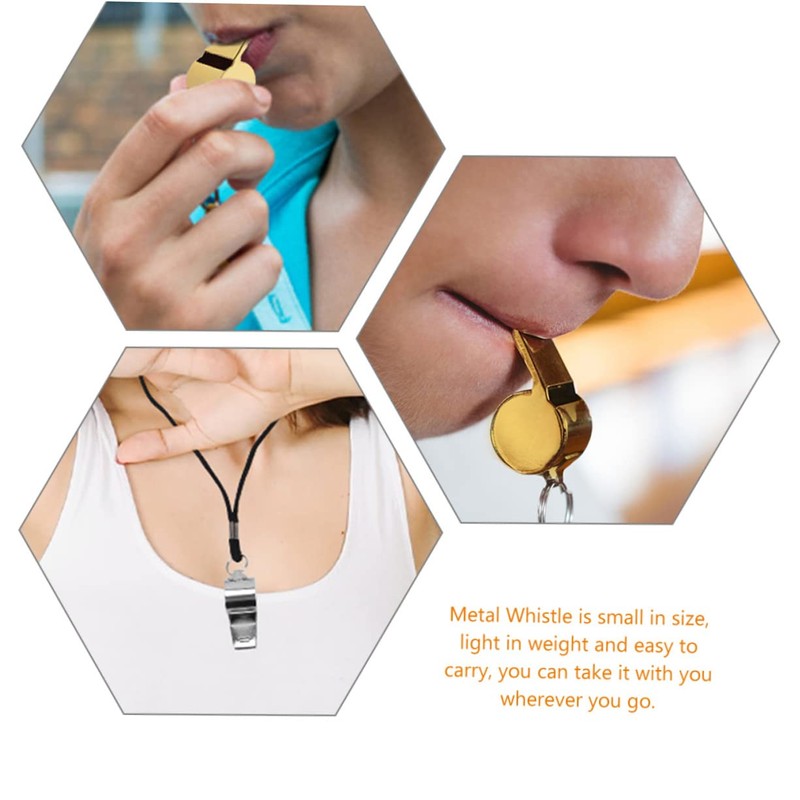 Sosoport Sturdy Metal Whistle Pendant Emergency Survival Tool Referee Whistle