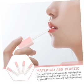 Baluue 12 Pcs Plastic Refillable Lip Tube for Makeup Subpackaging Bottle Travel Size Cover for DIY Cosmetics