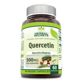 Herbal Secrets Quercetin 500 Mg Supplement | Non-GMO | Gluten-Free | Made in USA (1 Pack, 60 Count)