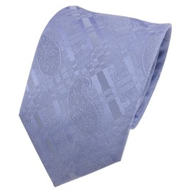 TigerTie Designer Silk Tie Blue Light Blue Baby Blue Patterned - Tie Silk, blue