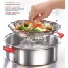 fashion and home Vaporera Acero Inoxidable Ajustable Cesta Para Verduras