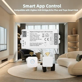 Dimmable Smart ZigBee 3.0 LED Controller for Single Color White LED Strip