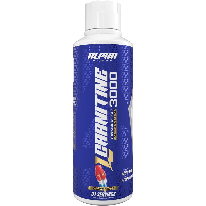 Alpha Supps L Carnitine Liquid 3000 | Stimulant-Free L-Carnitine Supplement