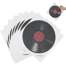 Holibanna 16Pcs Pegatinas Decorativas de Vinilos para Pared Discos de Vinilo para Decoración de Fiestas Artistas Estudio Aspecto Vintage 22.5Cm