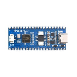 Waveshare RP2040-Plus, A Low-Cost, High-Performance Pico-Like MCU Board Based On Raspberry Pi Microcontroller RP2040 4MB with Pre-soldered Header