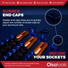 Olsa Tools Aluminum Socket Organizer, 3pc Set - Orange Socket