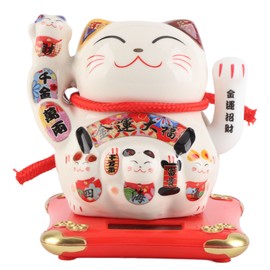Ceramic Wealth Welcoming Cat Ornament Desktop Fortune Cat Craft for Home Shop Store Business GiftType 3