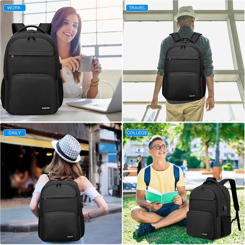 Mochilas para computadora portátil para hombres y mujeres, mochila escolar