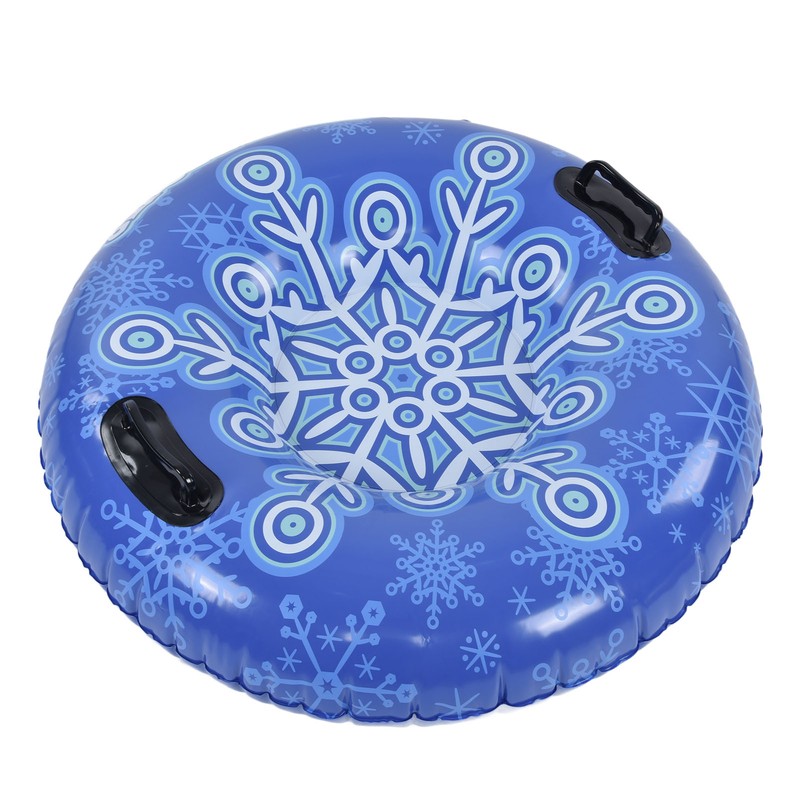 Snow Tube with Handle PVC 450lbs Load Bearing Blue White