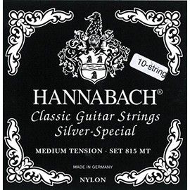 Hannabach 652599 Series 815 Silver Special Medium Tension String Set for 10-String Classic Guitar