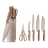 GOODA Kitchen Knife Set With Block,6-Piece Professional Chef Cooking Knives