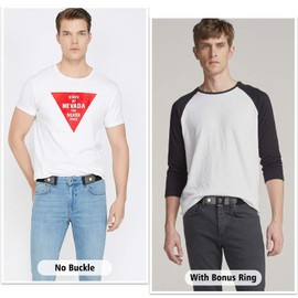 JasGood Men No Buckle Belt Buckle Free No Show Elastic Belts Women Unisex Invisible Adjustable Waist Belt for Jeans Pants(A-Black,Fits Pant Size 39''-61'')