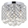 Living District Tully 3-Light Mid-Century Metal Flush Mount in Chrome