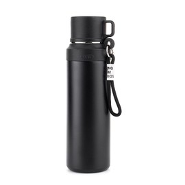 GENDLTHIJ Stainless Steel Insulated Bottle, Vacuum Insulated Water Bottle, Vacuum Insulated Bottle for hot and cold coffee drink water, 24-Hrs Insulation Commute Travel (Black,1000ml)