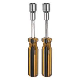 QUARKZMAN Metric Nut Spanner 12 mm 45# Carbon Steel Non-Magnetic Hexagon Socket Key Screwdriver with Non-Slip Handle for Car Repair Pack of 2