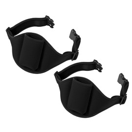 2 Piezas Cinturones de Micrófono, cinturones de micrófono para instructor de fitness, Bolsa Riñonera Ajustable, Cinturón Absorbente de Sudor de Neopreno para Teatro （negro）